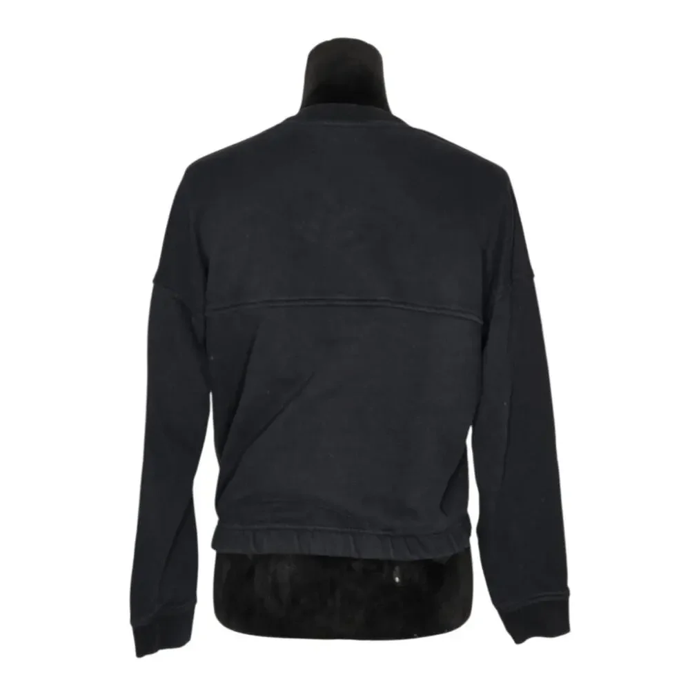 Vuori Sedona Sport Crew Cropped Terry Sweatshirt Women's XS Black Elastic Hem - Picture 4 of 9
